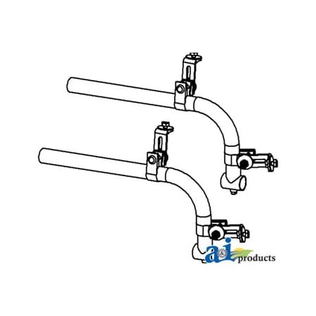 A & I Products Bracket Set, Fender Mount (40" or 48") 3" x8" x20" A-6A216